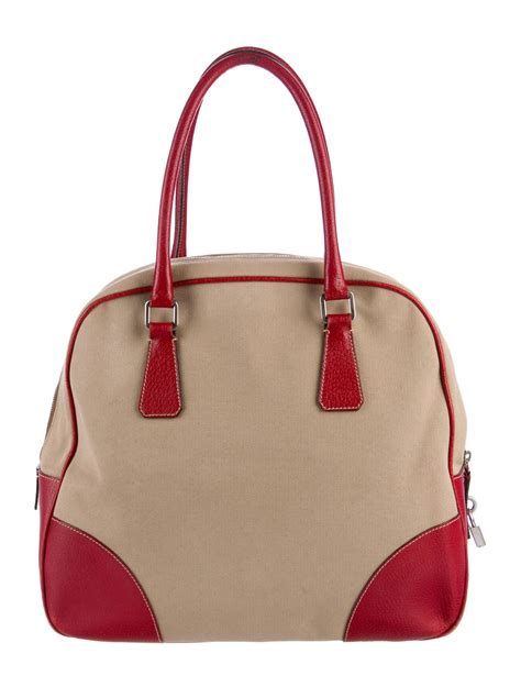 prada leather bowling bag